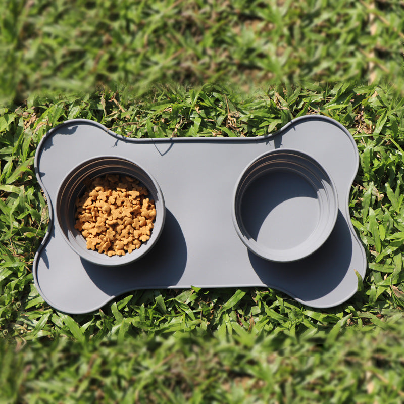Silicone Pet Double Bowl Mat