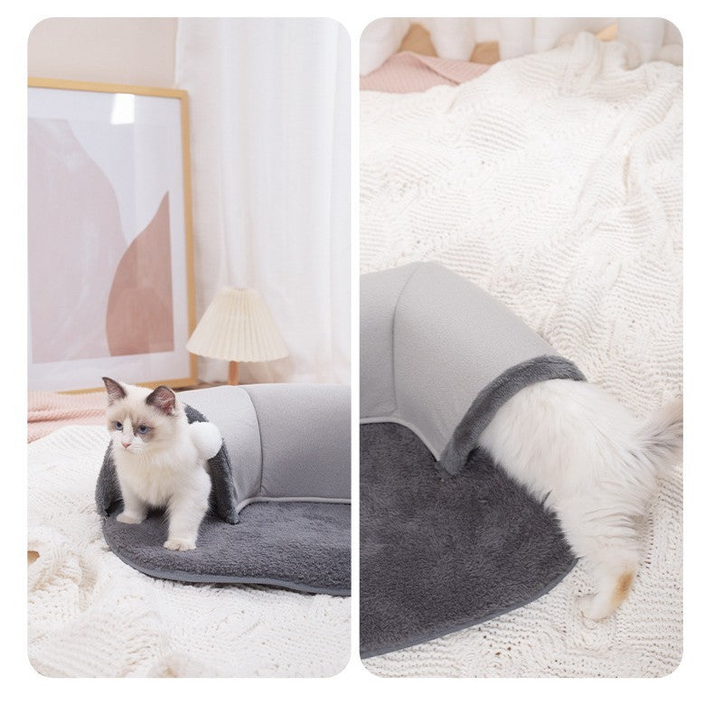 U-Shaped Cat Tunnel Bed
