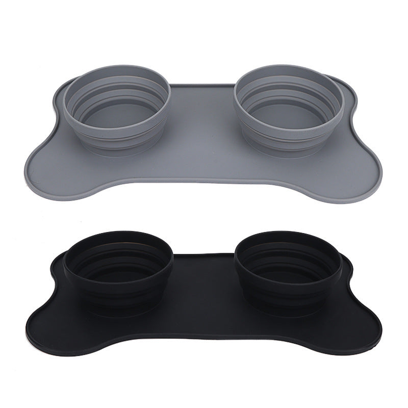 Silicone Pet Double Bowl Mat