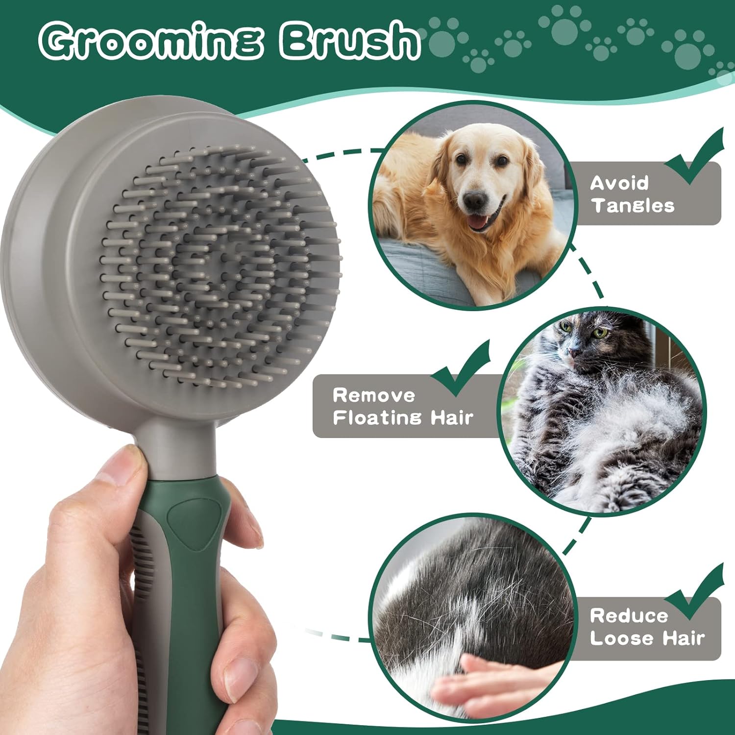 Self-Cleaning Pet Hair Brush