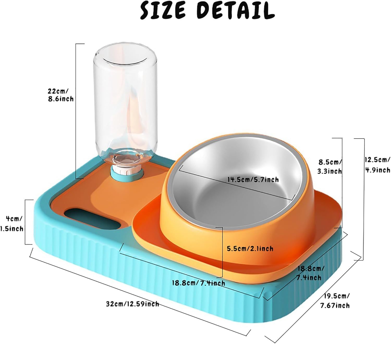 Raised Double Feeder Set