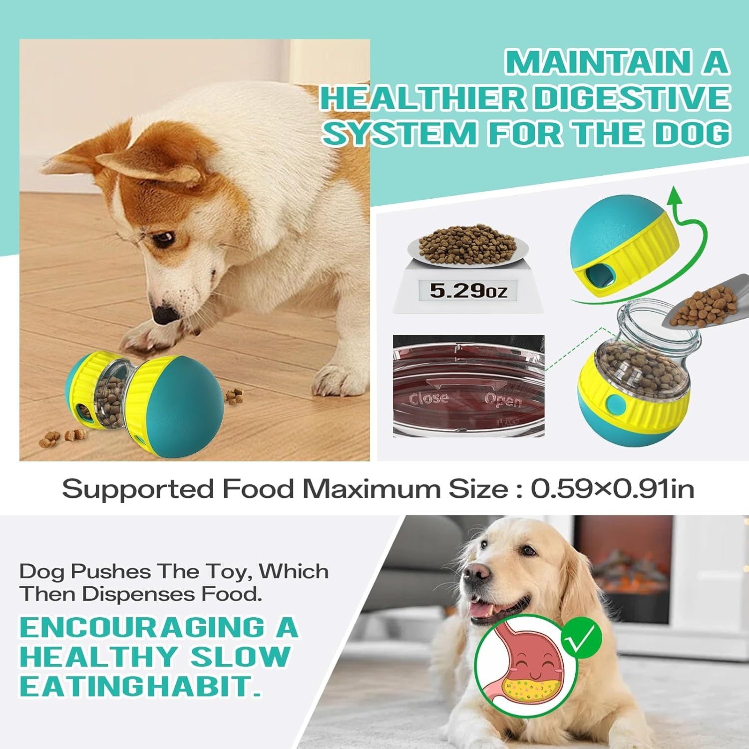 Rolling Slow Feeder Dog Toy